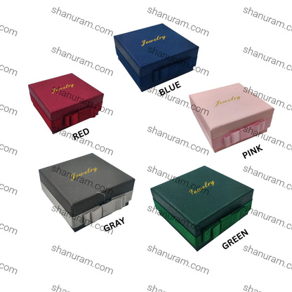 Premium Earring Jewelry Gift Boxes – 2.75" Square Packaging with Ribbon