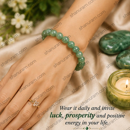 Natural Green Aventurine Bracelet – Luck, Prosperity & Positive Energy Crystal Beaded Bracelet