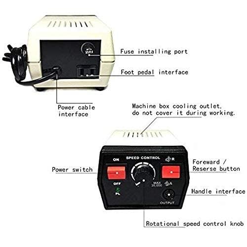 Strong 204 Micro Motor Handpiece & Control Box Polishing Handpiece 220v Polish Motor Grinding Machine for Jewellery/Grinding Polish 35000r/min