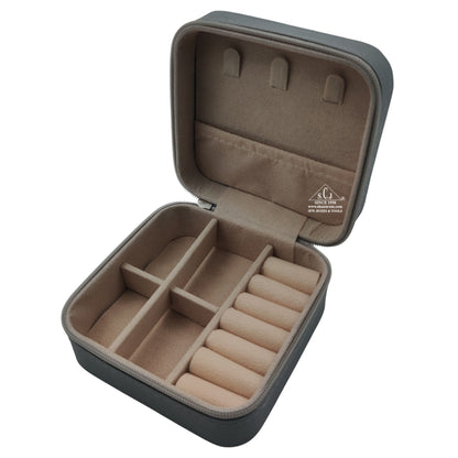 Grey Premium Multi-Function Jewellery Organizer Case for Earrings, Chains &amp; Rings