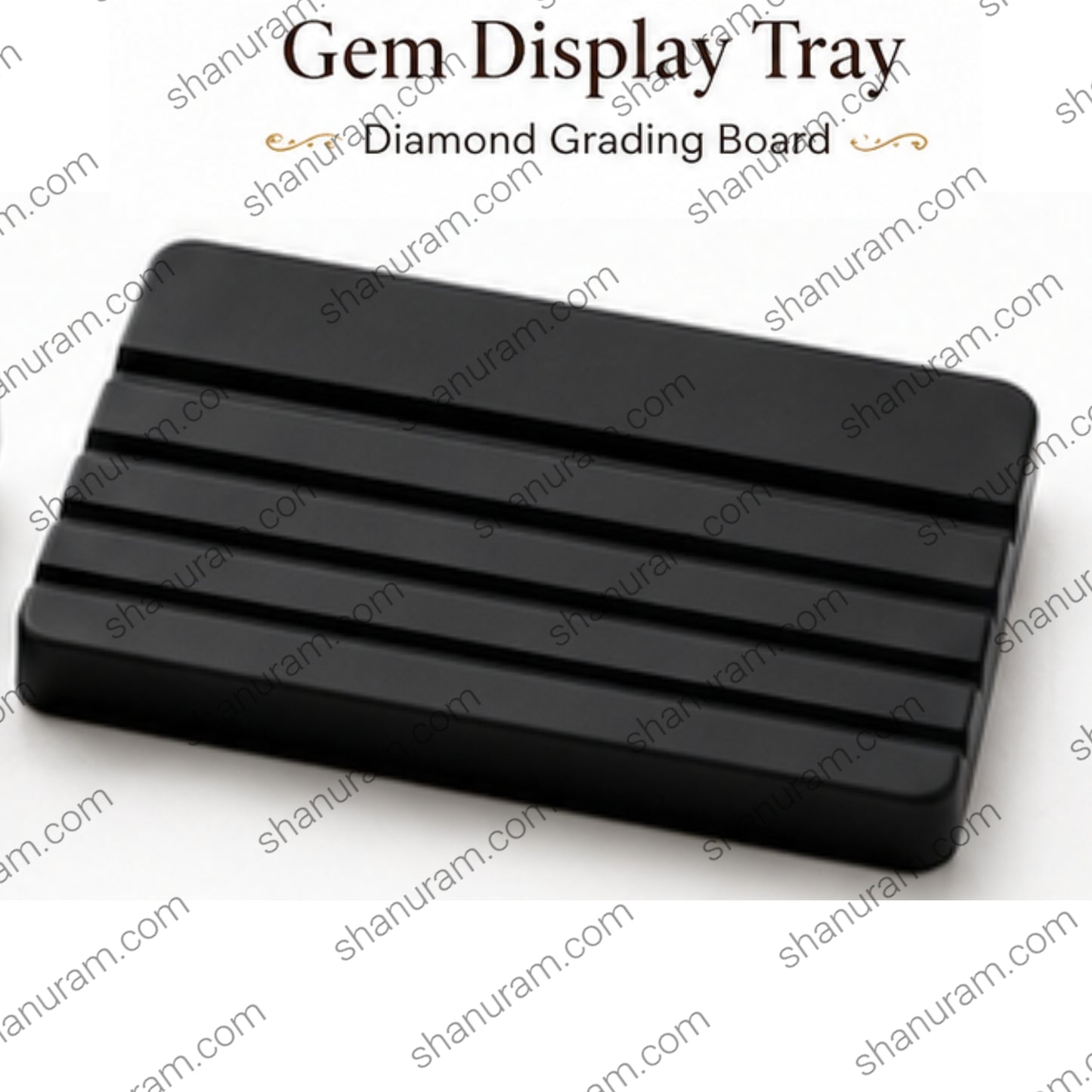 SCJ Gem Display Tray – Diamond Grading Board & Color Comparison Plate | White & Black | 2.25 x 3.25 Inch