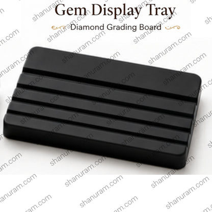SCJ Gem Display Tray – Diamond Grading Board & Color Comparison Plate | White & Black | 2.25 x 3.25 Inch