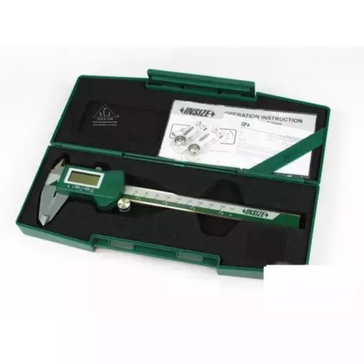 Insize Digital Vernier Caliper 150mm (6 Inch) – Stainless Steel Electronic Measuring Tool with LCD Display & Protective Case