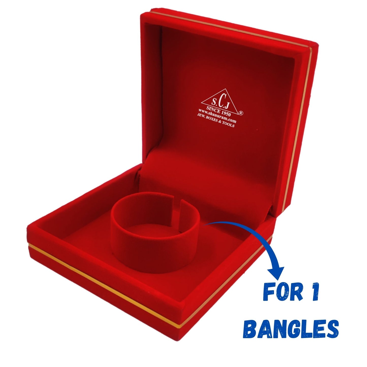 Traditional (Dhoni) Velvet Single Bangle Box