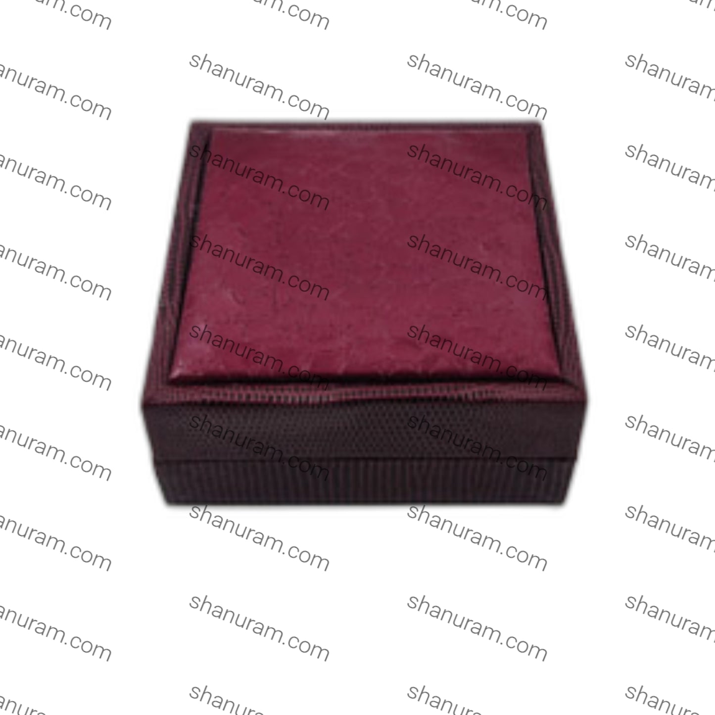 Maroon Crocodile Texture Single Bangle Box