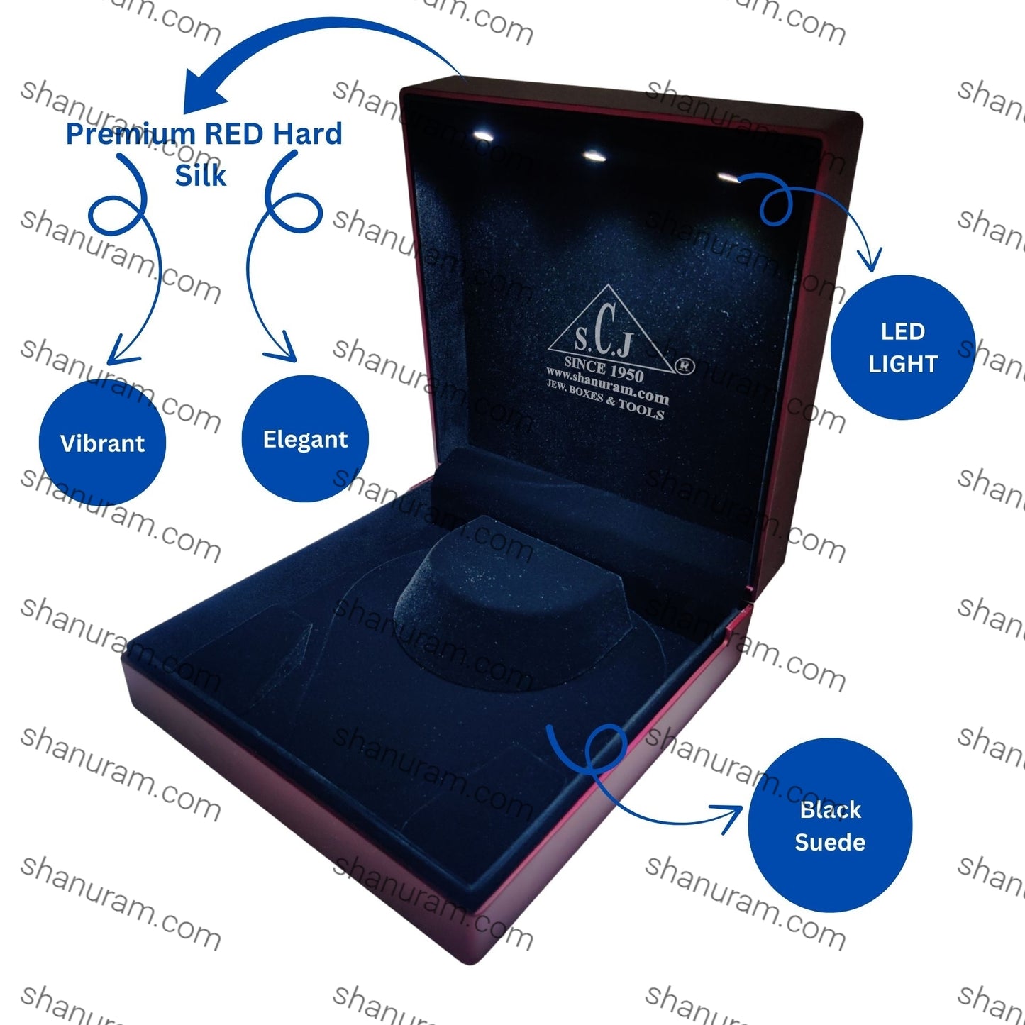 Premium Red Silk Series Choker Set LED Light Box