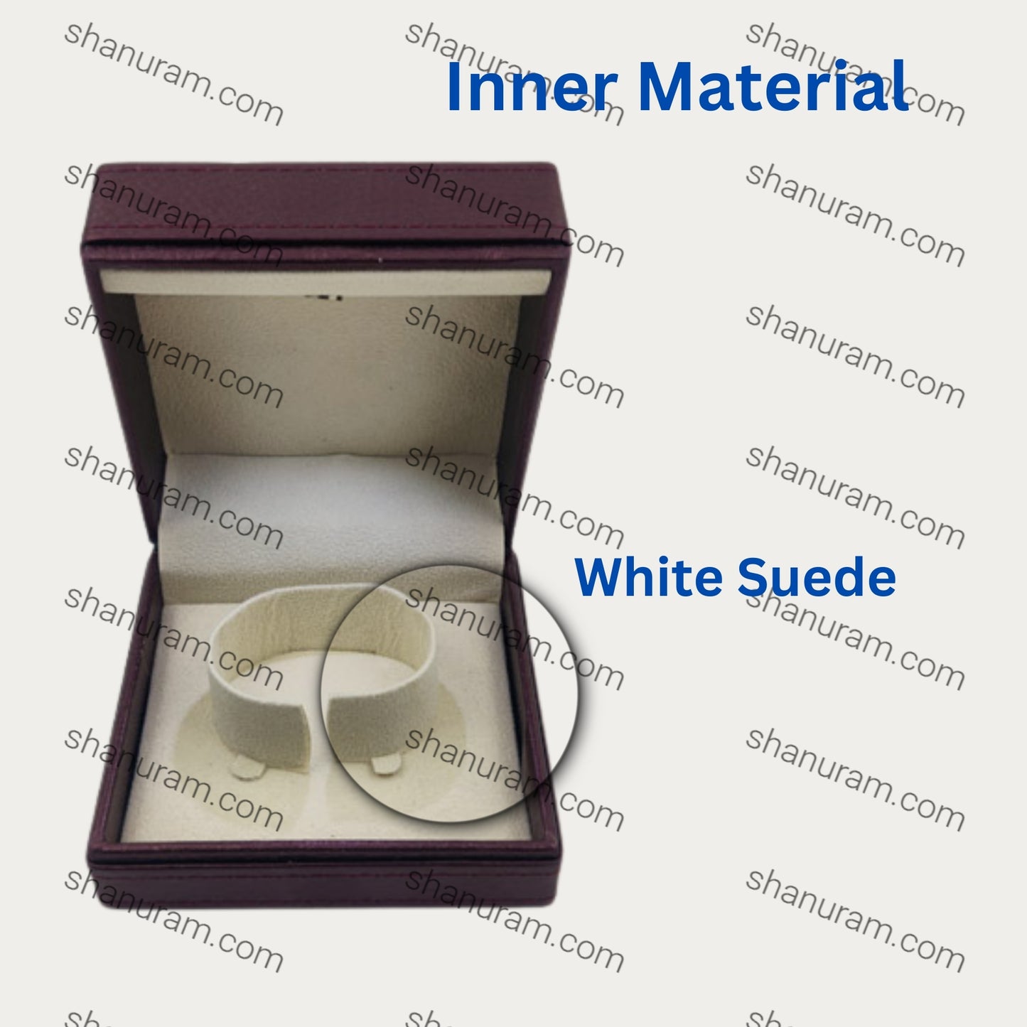 Leather Type Marble Polish Single Bangle LED Light Box