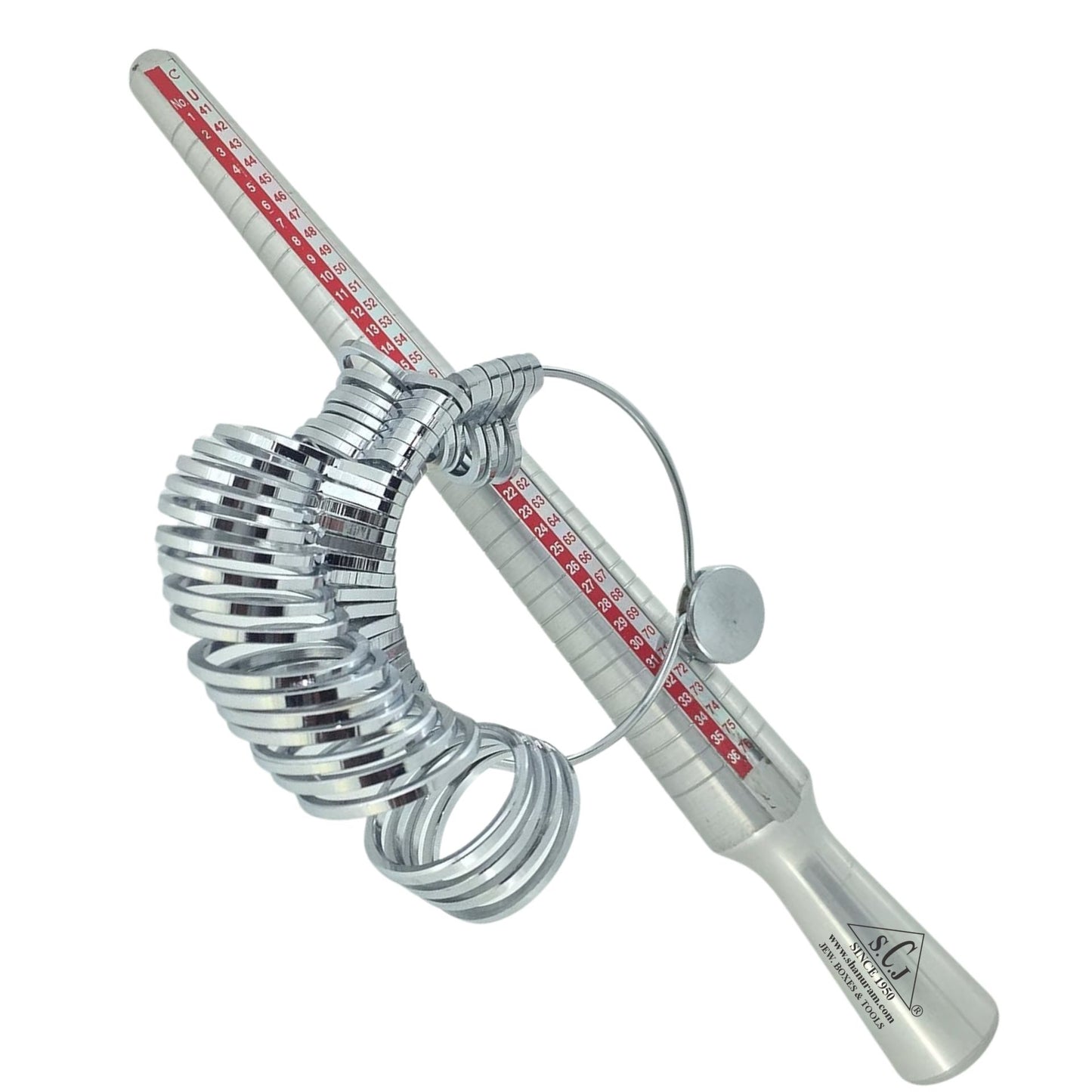 OSCAR 36-piece Metal Ring Sizer & Aluminum Ring Sizer Stick with International Standards – Precision Quality Ring Gauge with Universal, US, Euro, and 4 International Markings.