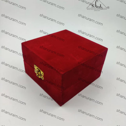 Red Velvet Single Silver Plated Bowl Box