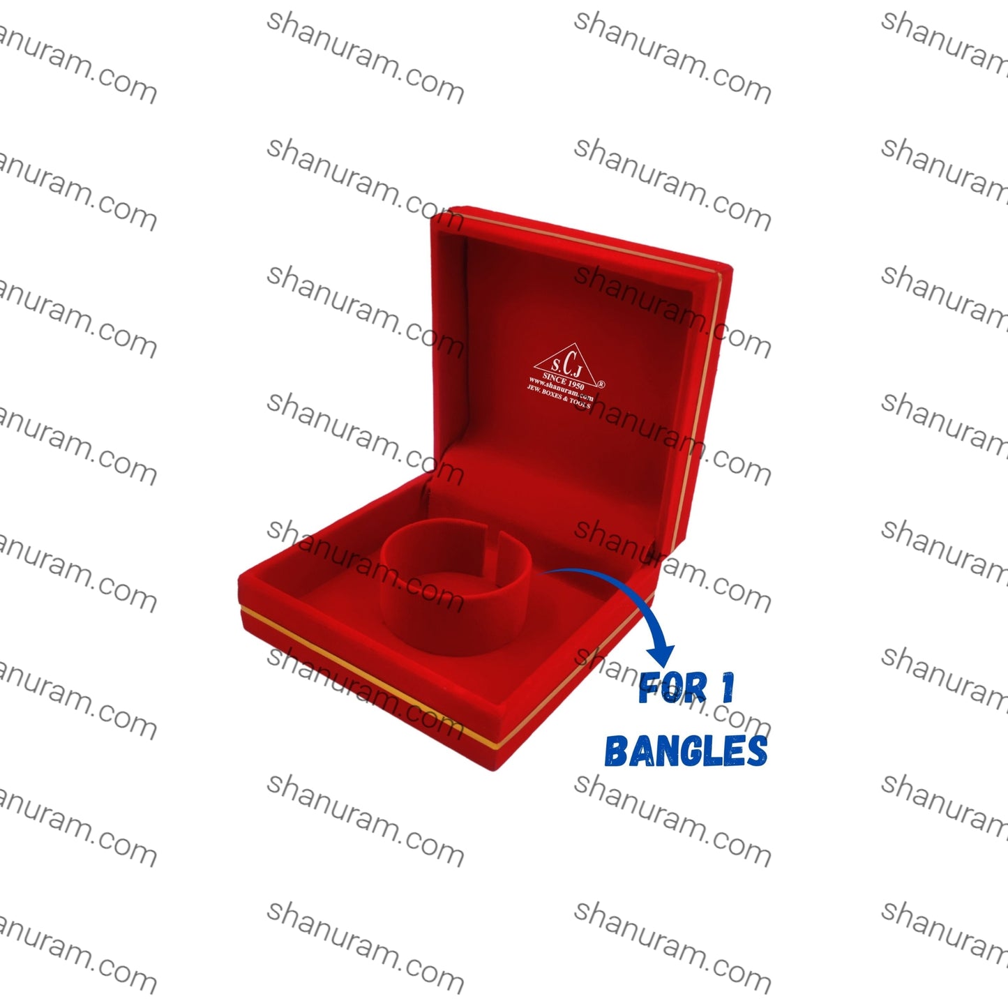 Traditional (Dhoni) Velvet Single Bangle Box