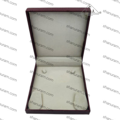 Maroon Crocodile Texture Small Necklace Set Box