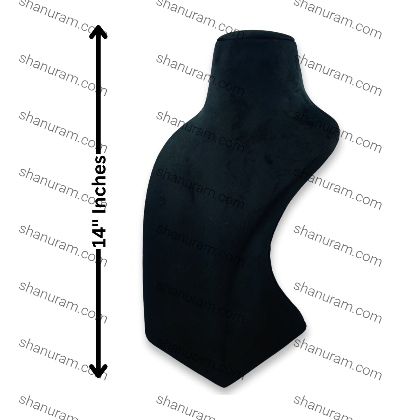 Dummy Black Suede Necklace Stand with Curve