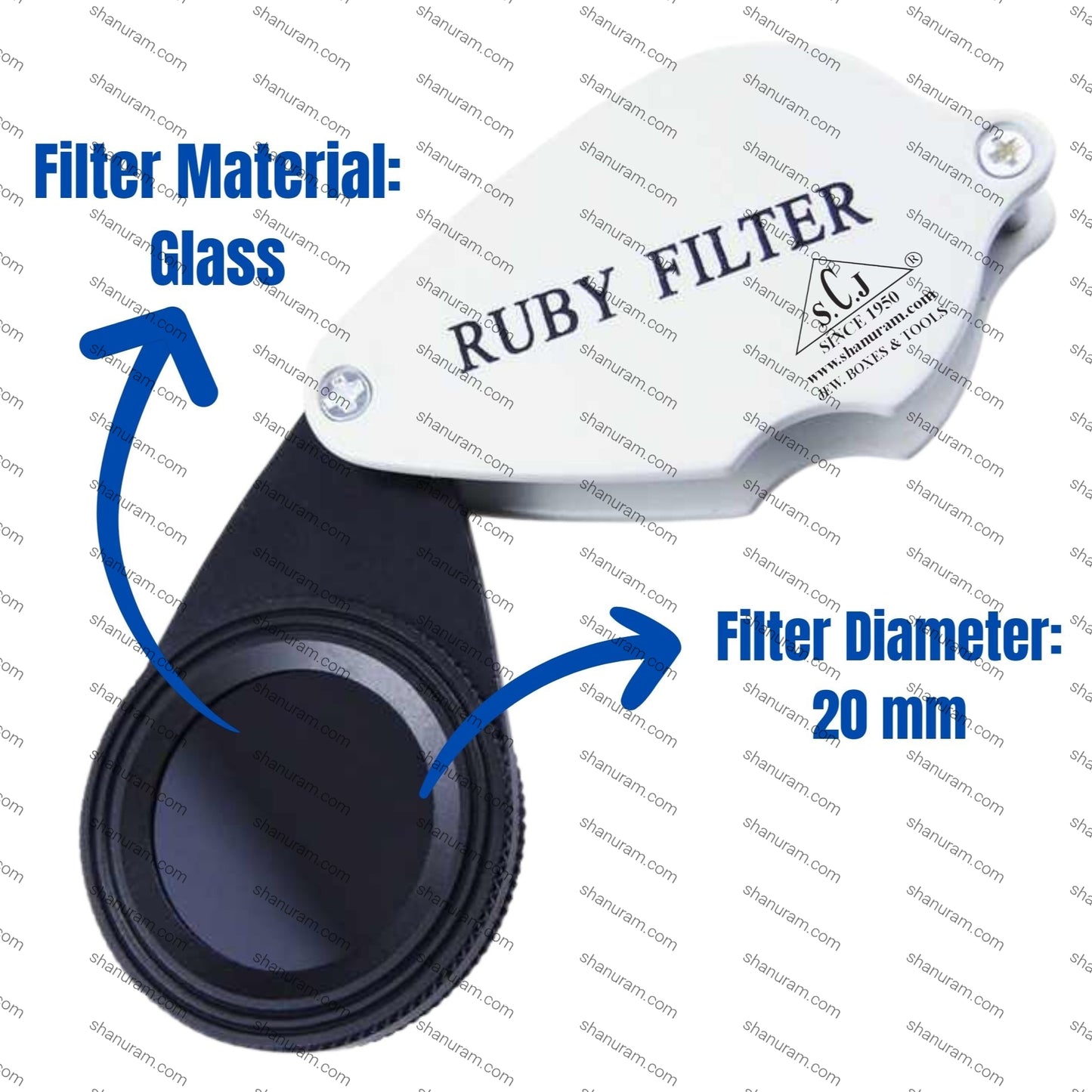 SCJ Foldable Ruby Filter for Emerald & Gemstones Jewellery Identification Tool