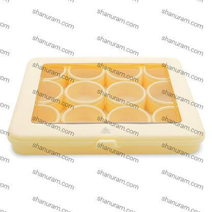 12-in-1 Clear Plastic Organizer Box | Plastic & Glass Storage Case for Gems, Stones, Jewelry & Accessories