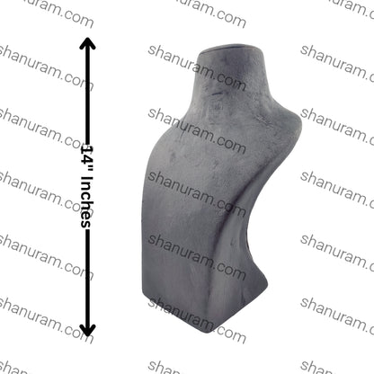 Dummy Grey Suede Necklace Stand with Curve