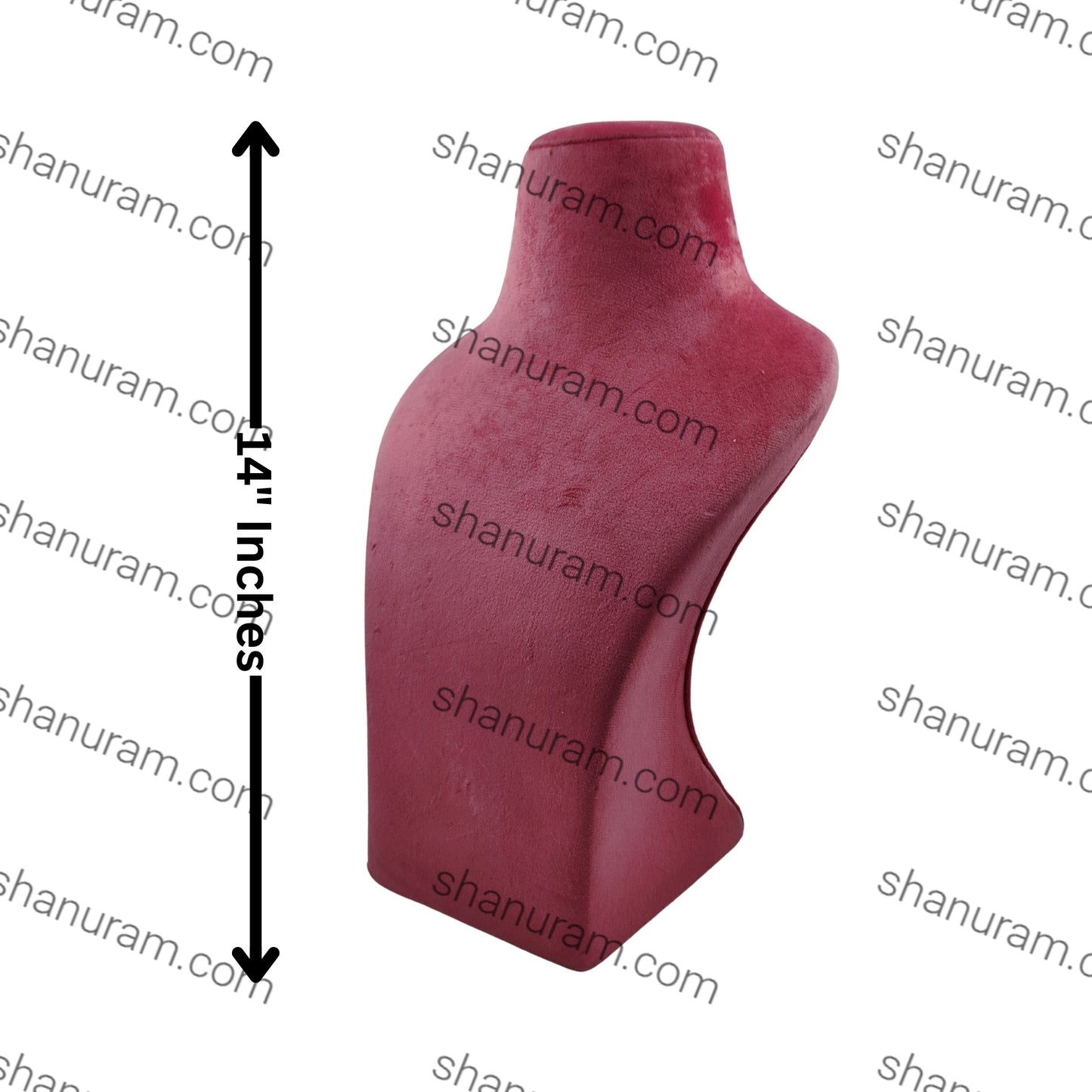 Dummy Pink Suede Necklace Stand with Curve