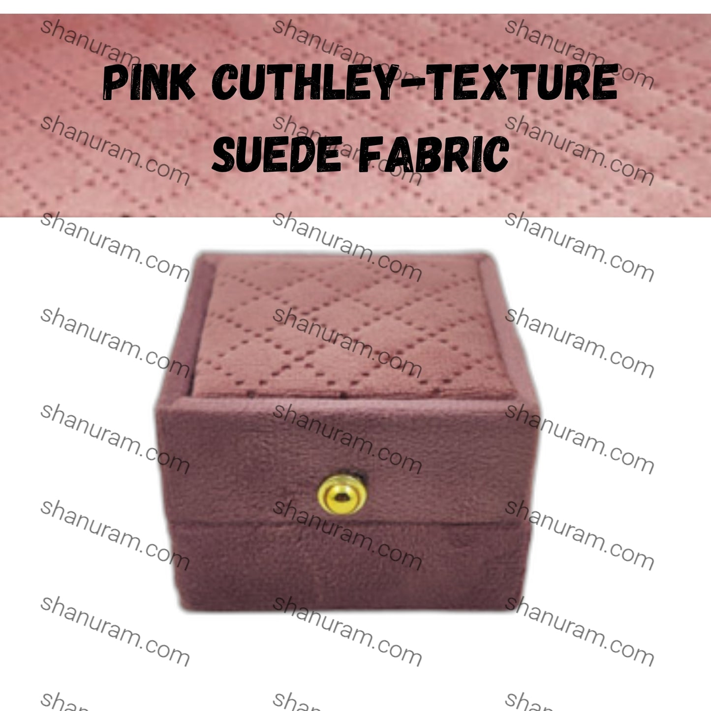 Pink Cuthley Texture Suede Fabric Ring LED Light Box