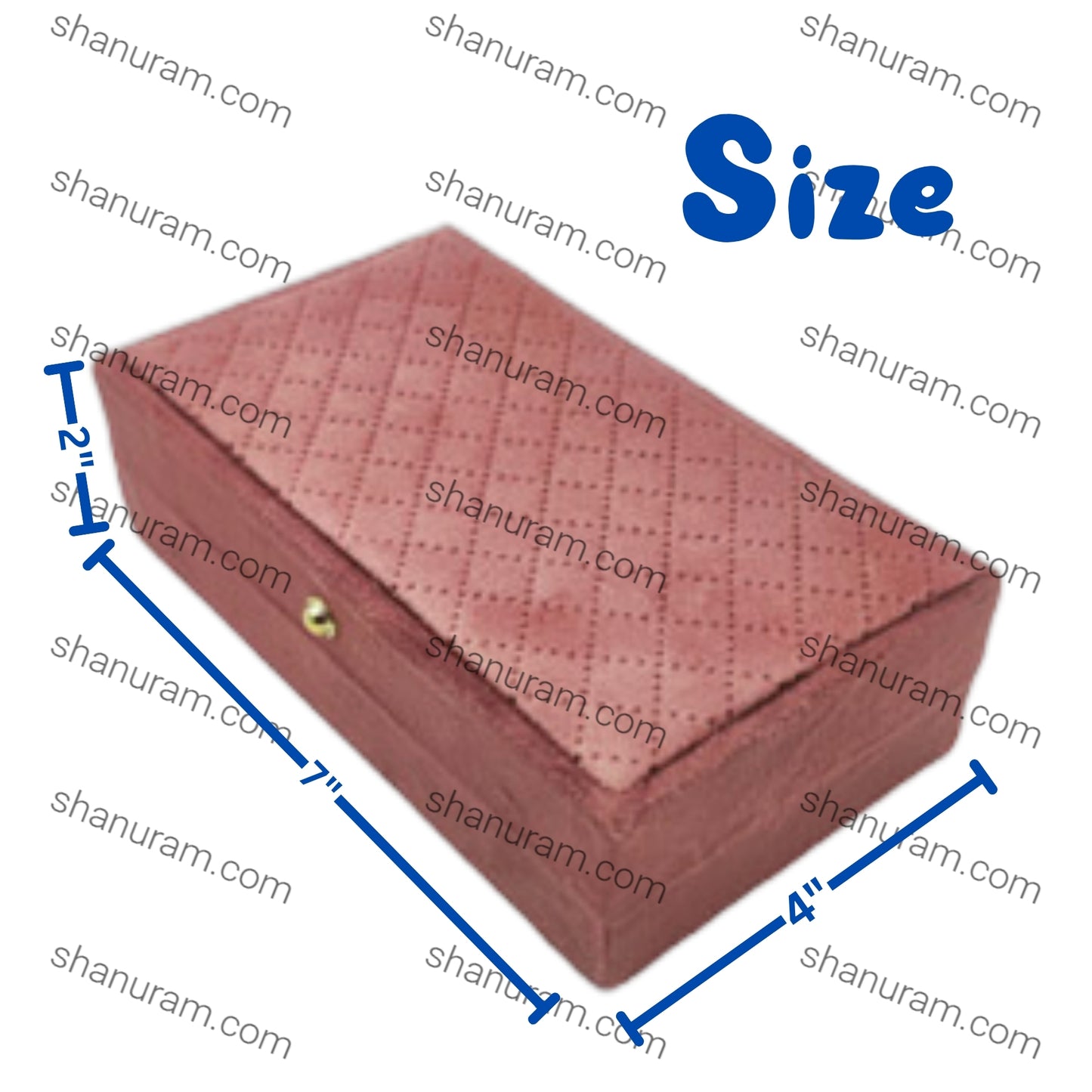 Pink Cuthley Texture Suede Fabric Double Bangle LED Light Box