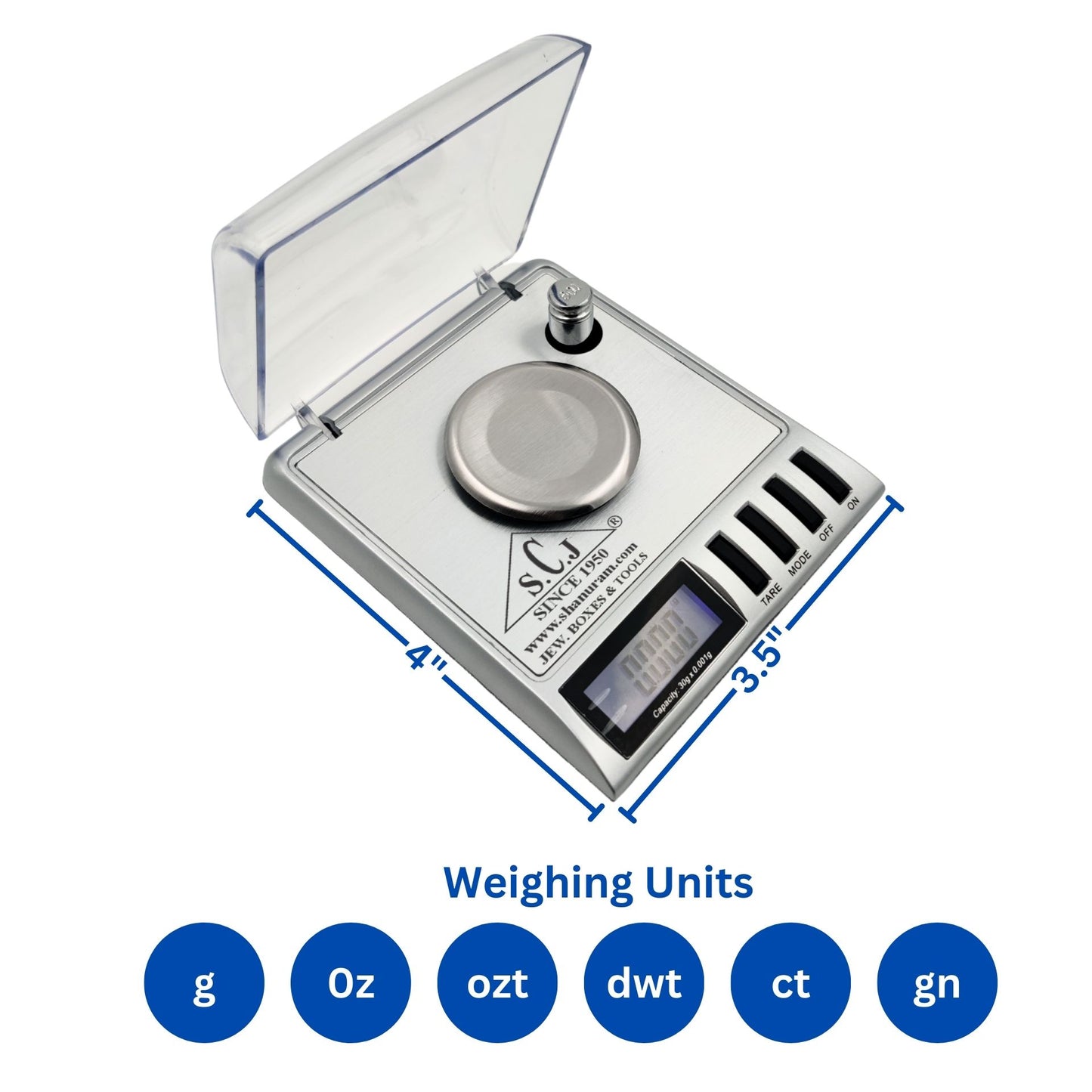 SCJ ACE GM-20 Pocket Scale – 20g x 0.001g Proffessional Digital Jewelry Weighing Scale