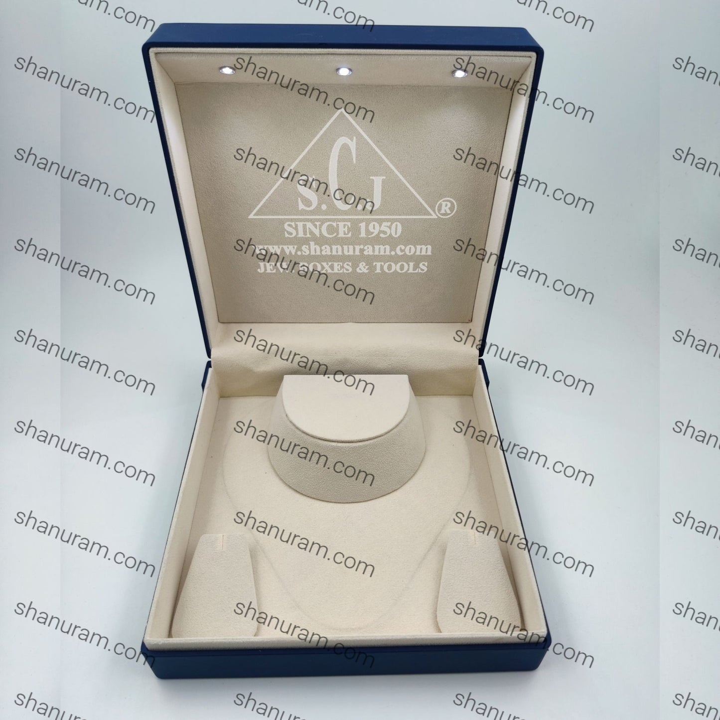 Premium Blue Silk Series Choker Set LED Light Box