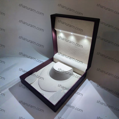 Leather Type Marble Polish Choker Set LED Light Box