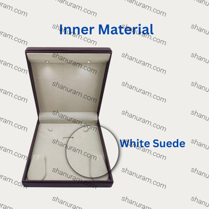 Leather Type Marble Polish Medium Necklace Set LED Light Box