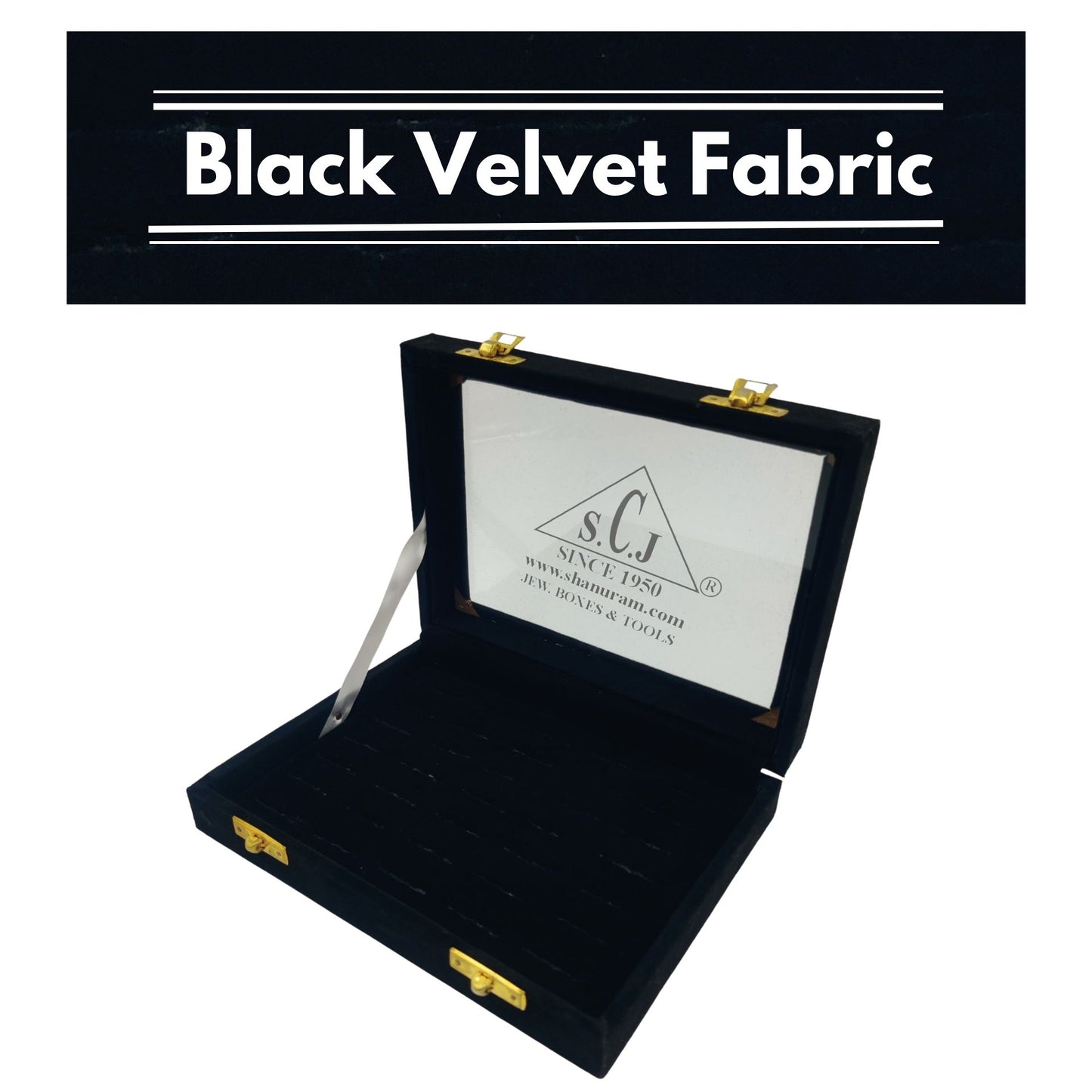 Black Velvet Ring Stock Display Box | Ring Stock Box | Ring Jewelry Storage Box