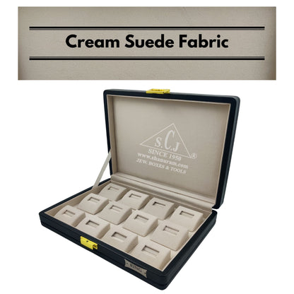 Black Lizard Ring Cream Stock Box | Ring Stock Box | Ring Storage Box