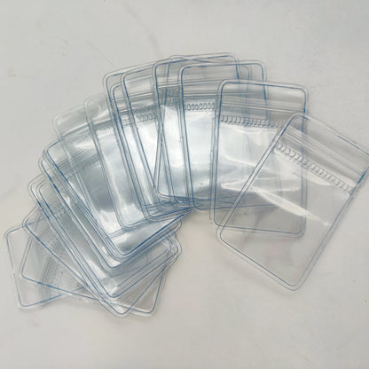 Hard Zip Lock Pouch – 100 Piece Pack (3x4 cm) | Mini Resealable Storage Bags