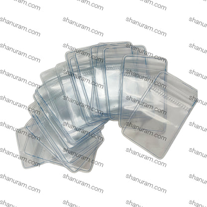 Hard Zip Lock Pouch – 100 Piece Pack (3x4 cm) | Mini Resealable Storage Bags