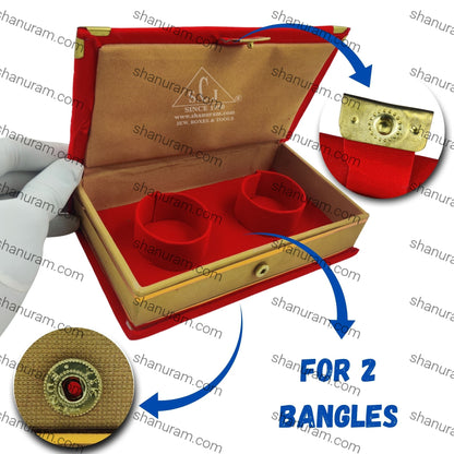 Traditional Velvet Double Bangle Box (NGP) | Double Bangle Jewellery Box