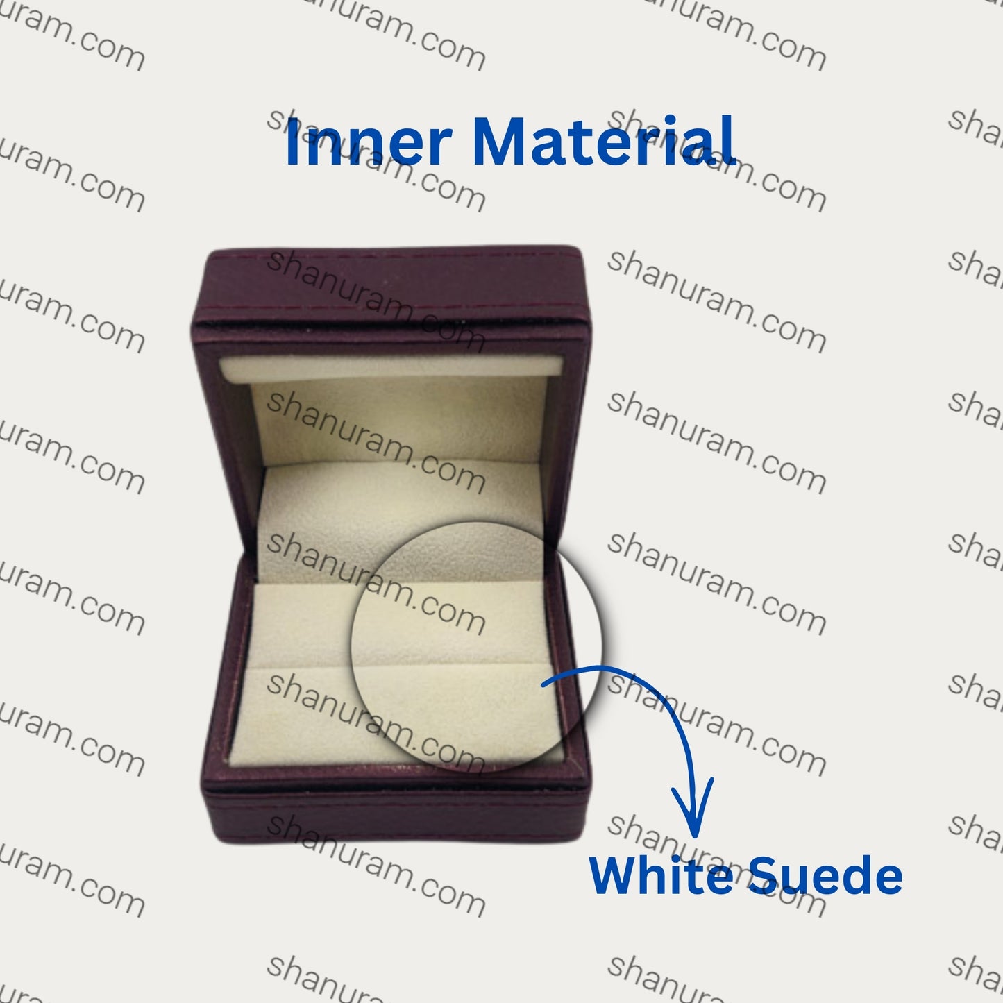 Leather Type Marble Polish Ring LED Light Box