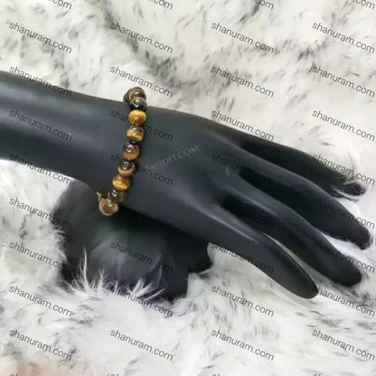 Natural Tiger Eye Bracelet for Men & Women | Genuine Gemstone Beaded Bracelet |