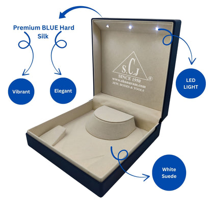 Premium Blue Silk Series Choker Set LED Light Box