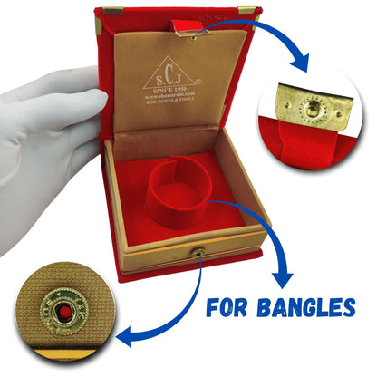 Traditional Velvet Single Bangle Box (NGP) | Bangle Jewellery Box