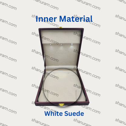 Leather Type Marble Polish Large Necklace Set LED Light Box