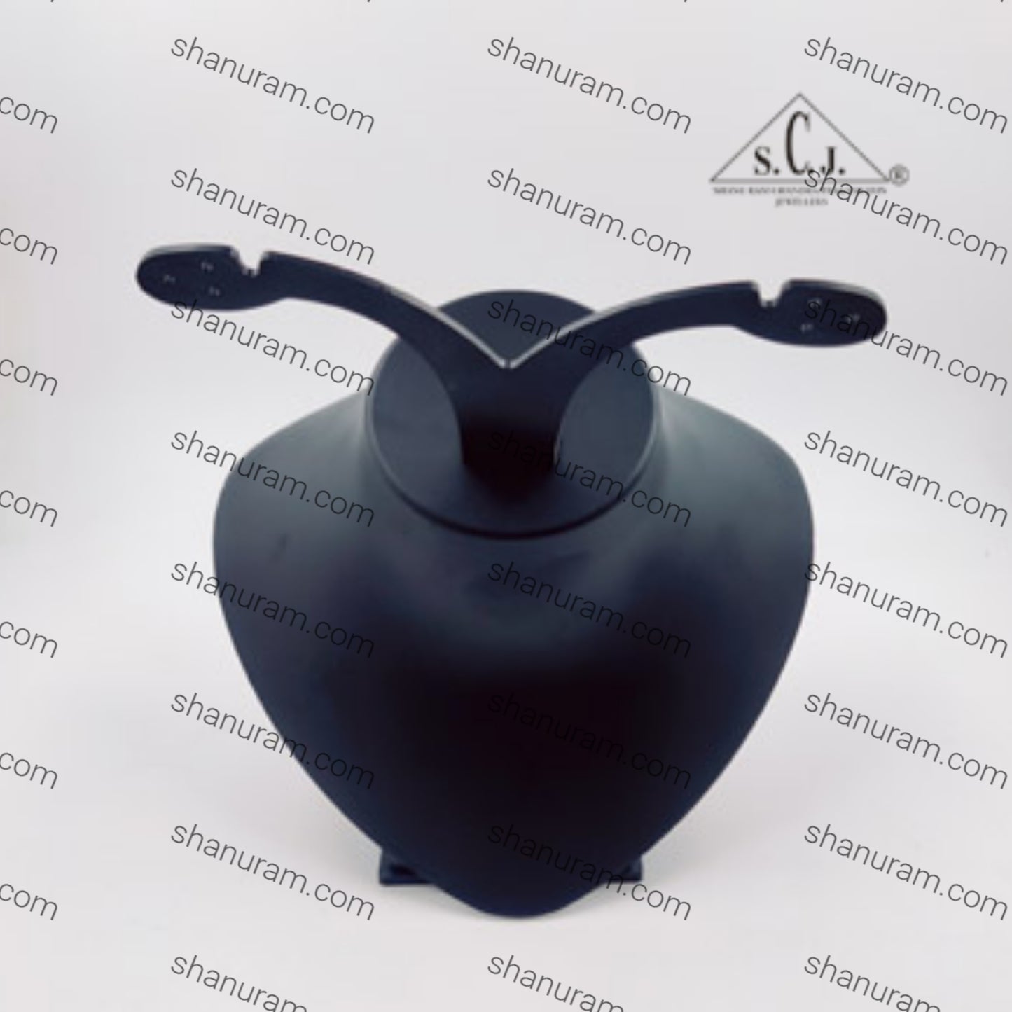 Black Plastic Choker Necklace Earring Jewellery Display Stand