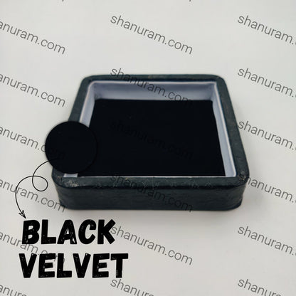 Small Black Crocodile with inside Black Velvet Tray