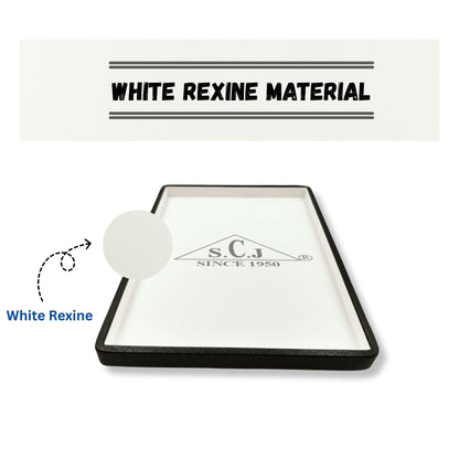 Crocodile White Suede Fabric Jewellery Display Tray