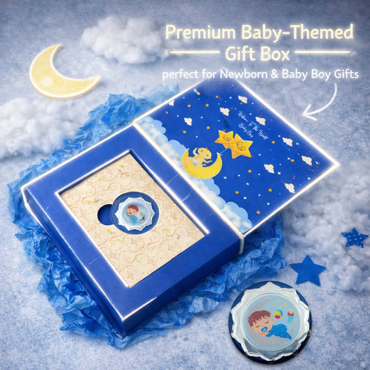 1 Gram Pure Silver Gift Coin in Premium Baby-Themed Hard Cardboard Box