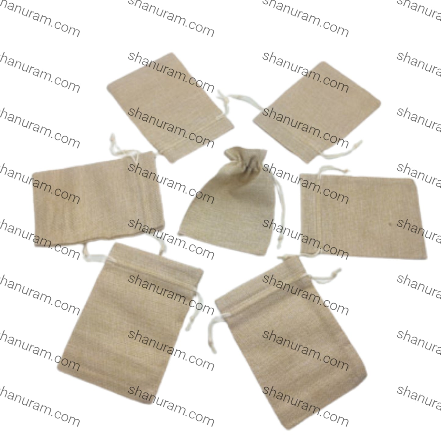SCJ Jute Pouch – Eco-Friendly Small Jute Bags for Gift, Jewelry, Packaging (12" x 21.4" Inches, 50 pcs)