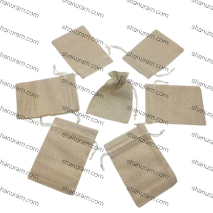 SCJ Jute Pouch – Eco-Friendly Small Jute Bags for Gift, Jewelry, Packaging (12" x 21.4" Inches, 50 pcs)