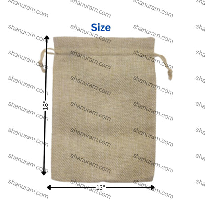 SCJ Jute Pouch – Eco-Friendly Small Jute Bags for Gift, Jewelry, Packaging (13" x 18" Inches, 50 pcs)