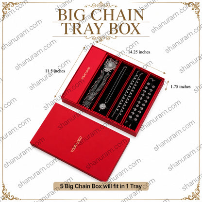 Premium Multipurpose Jewelry Tray Box with Custom Logo | Hard Cardboard Bangle, Chain & Jewelry Storage Display Box