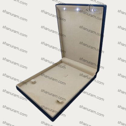 Premium Blue Silk Series Large Necklace Set LED Light Box