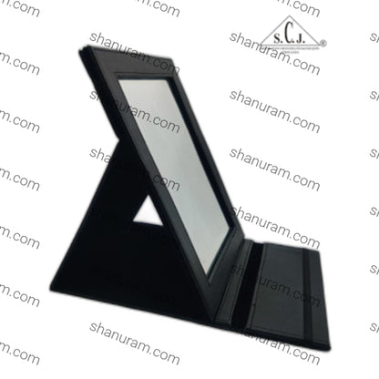 Portable Proffessional Make up Book Mirror With Sturdy Balck Rexine Frame