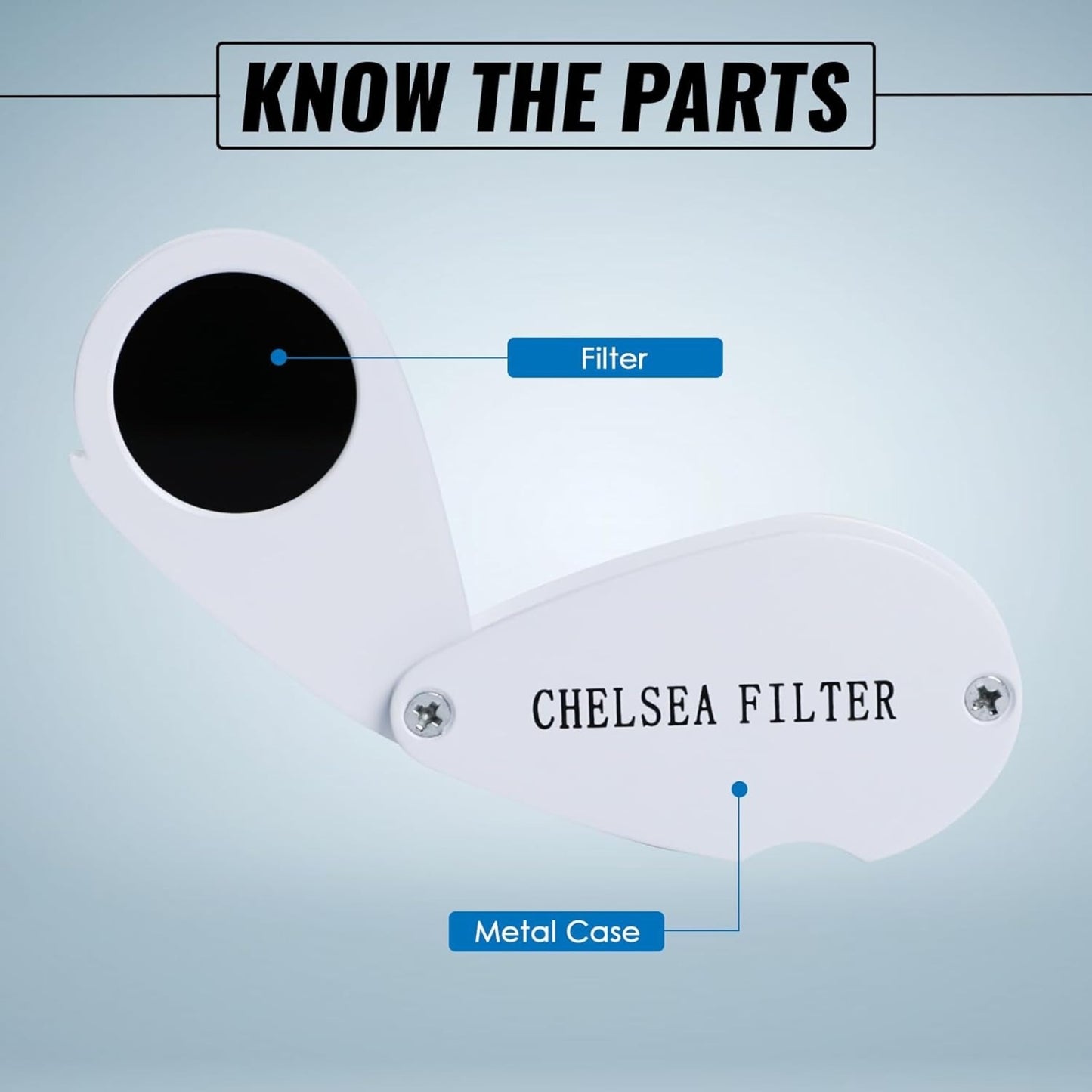 SCJ Chelsea Gemstone Identification Filter – Quickly Detect Real Emeralds, Rubies, Sapphires & Aquamarine – Portable, Durable, Ideal for Jewelers & Gemologists