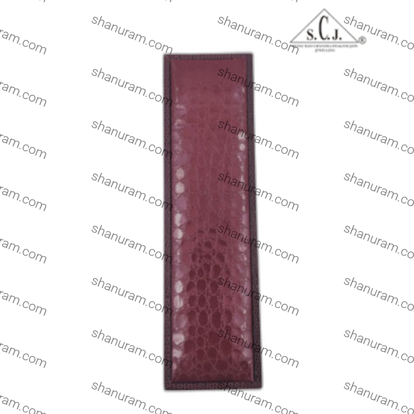 Maroon Crocodile Texture Small Chain Box