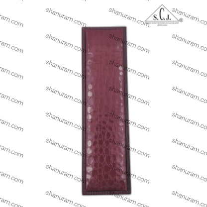 Maroon Crocodile Texture Small Chain Box