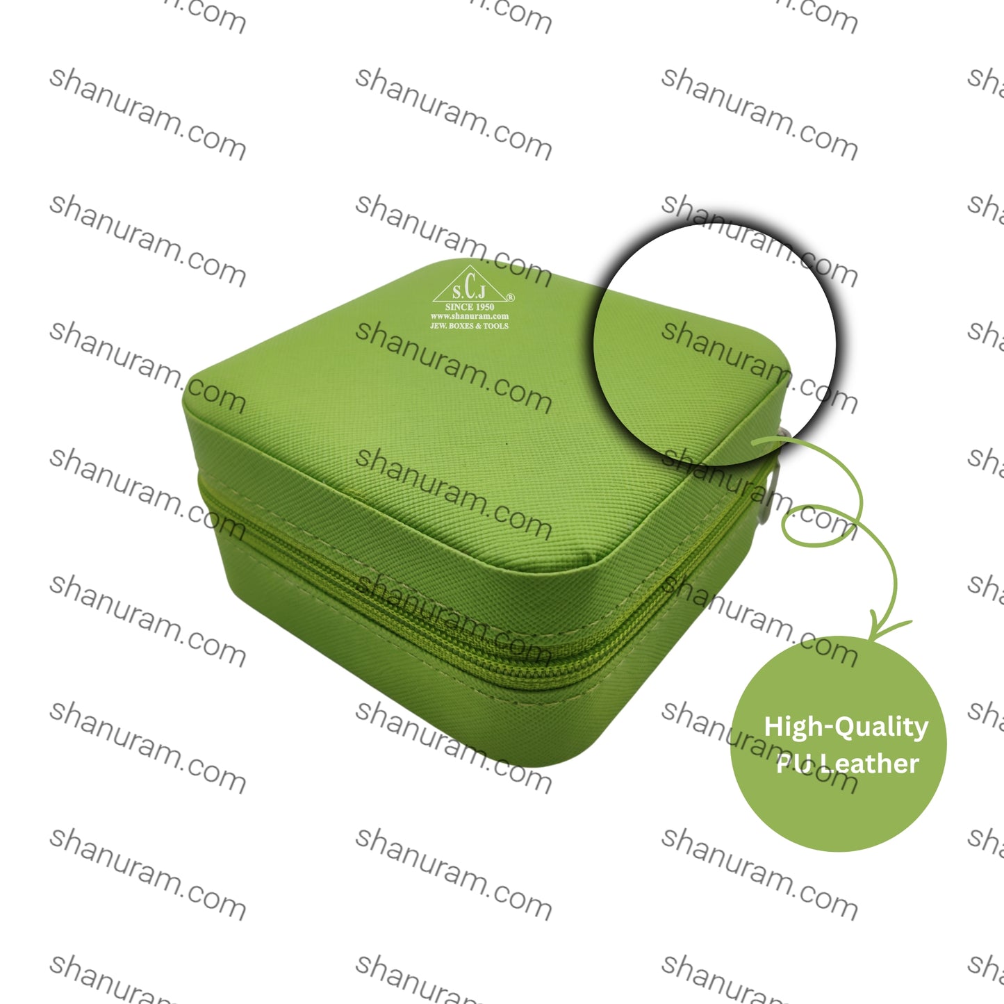 Light Green Premium Multi-Function Jewellery Organizer Case for Earrings, Chains & Rings